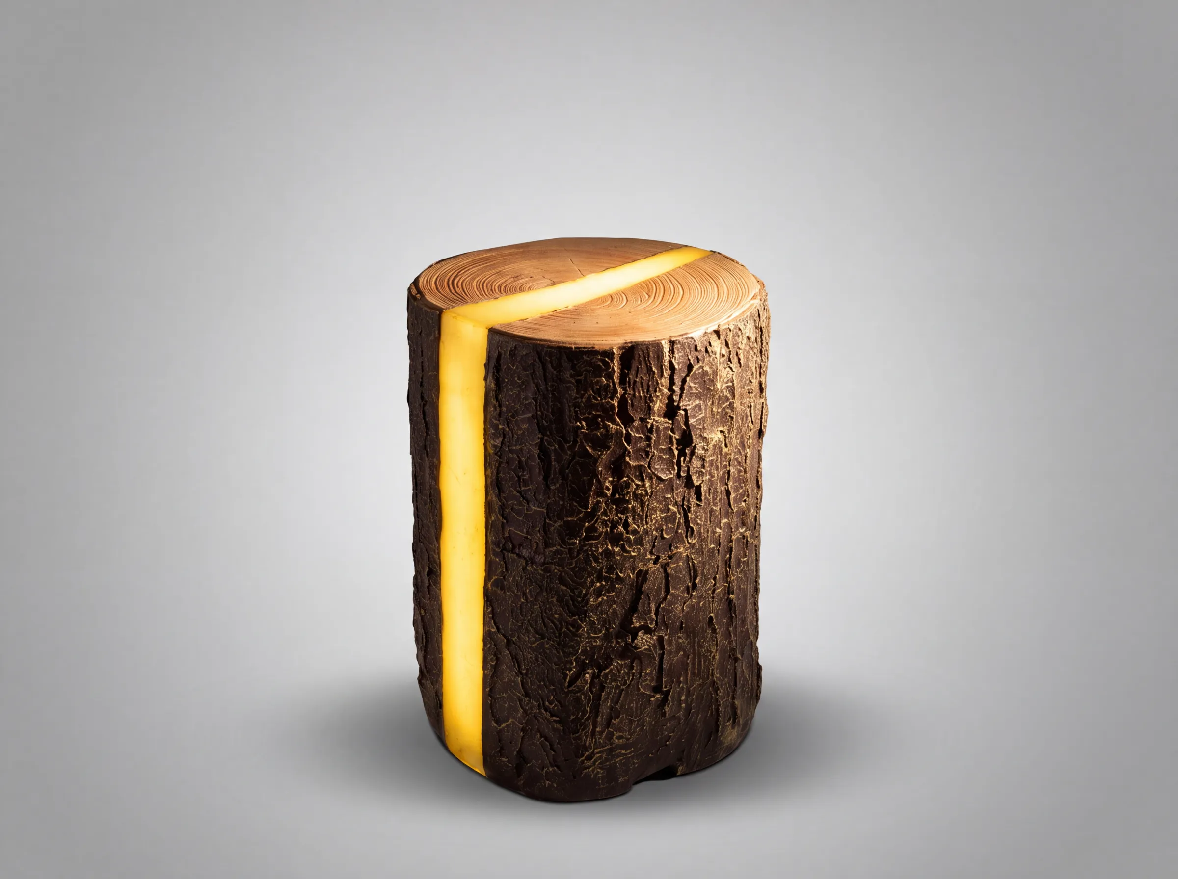 Log Light — Bark Stump