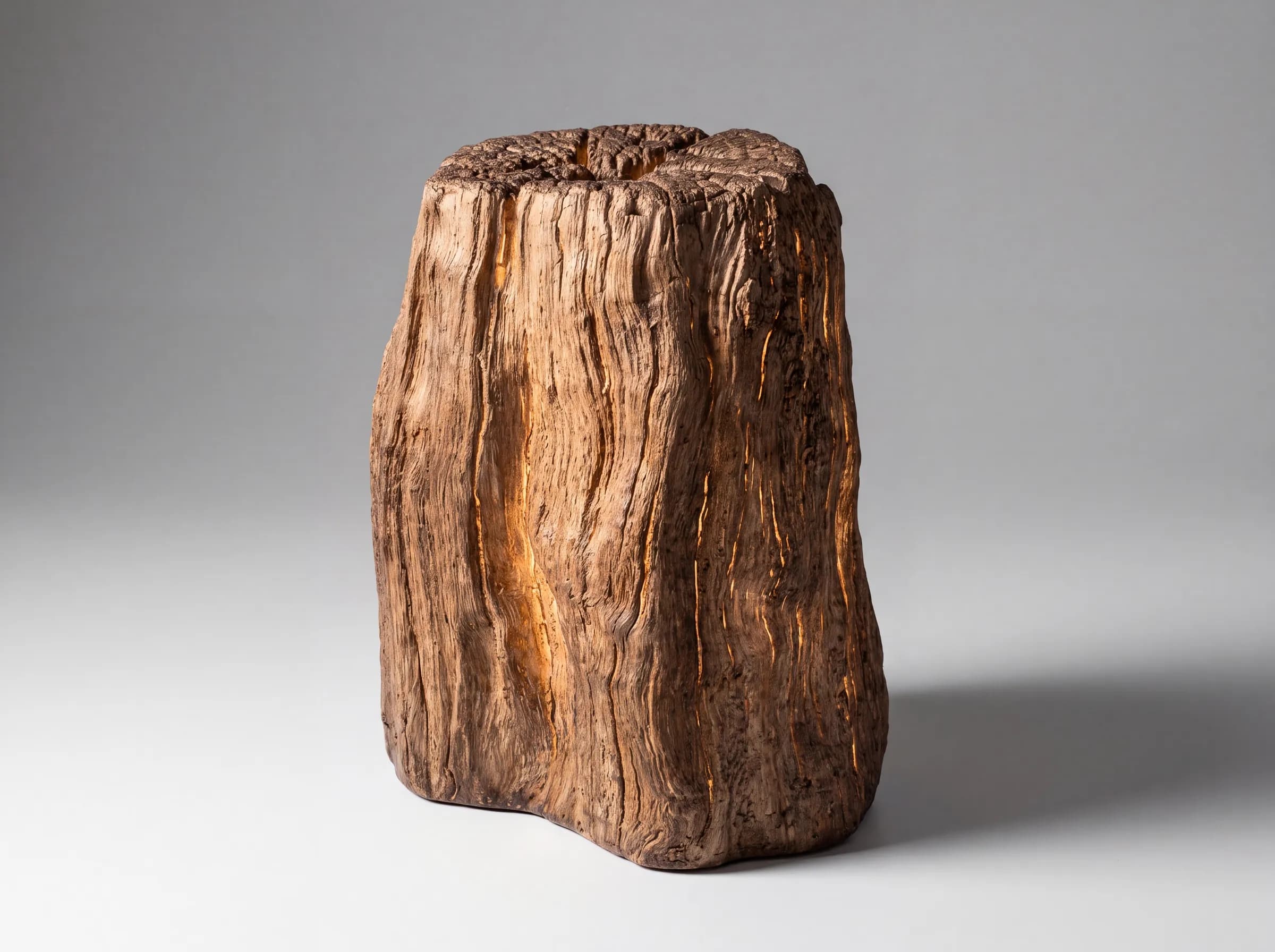 Log Light — Driftwood Stump