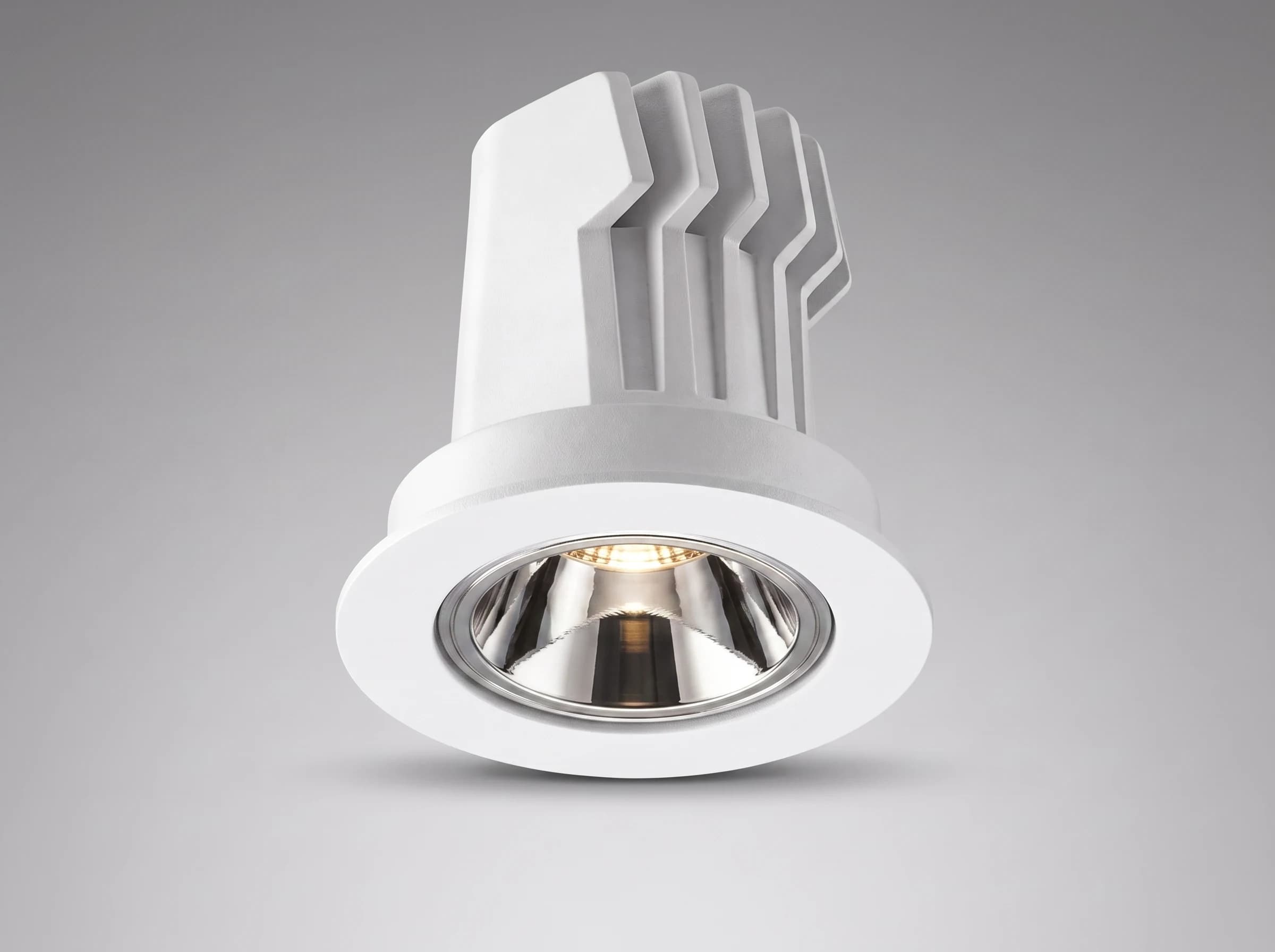 Neon Reflector Downlight — Silver Cup